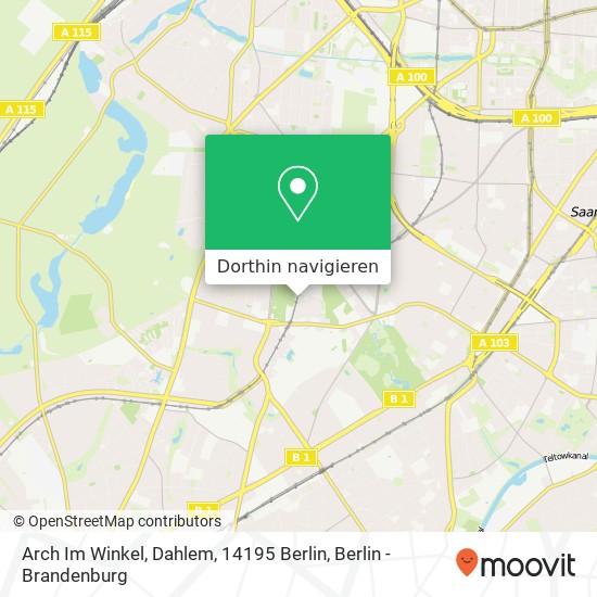 Arch Im Winkel, Dahlem, 14195 Berlin Karte