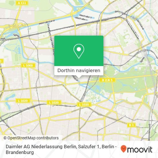 Daimler AG Niederlassung Berlin, Salzufer 1 Karte