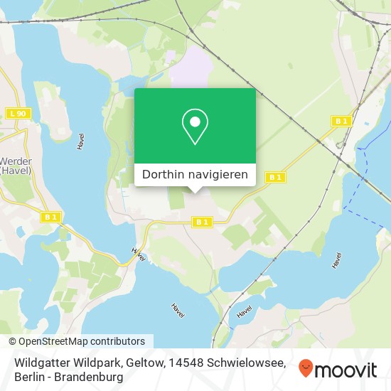 Wildgatter Wildpark, Geltow, 14548 Schwielowsee Karte