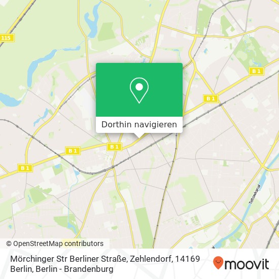 Mörchinger Str Berliner Straße, Zehlendorf, 14169 Berlin Karte