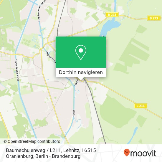 Baumschulenweg / L211, Lehnitz, 16515 Oranienburg Karte