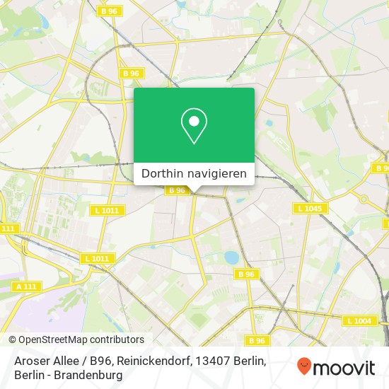 Aroser Allee / B96, Reinickendorf, 13407 Berlin Karte