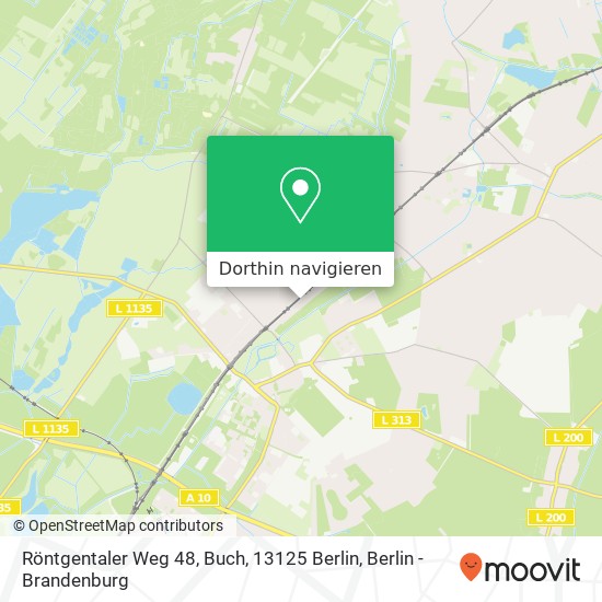 Röntgentaler Weg 48, Buch, 13125 Berlin Karte