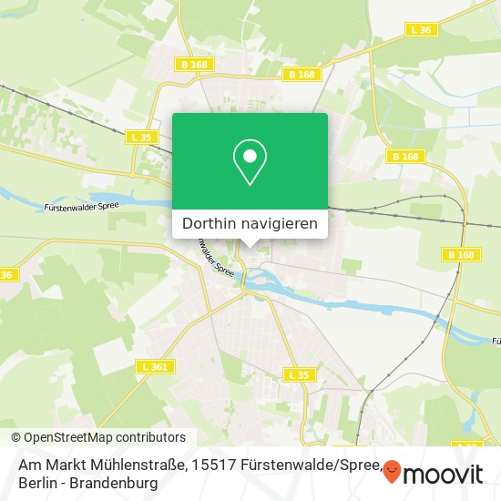 Am Markt Mühlenstraße, 15517 Fürstenwalde / Spree Karte
