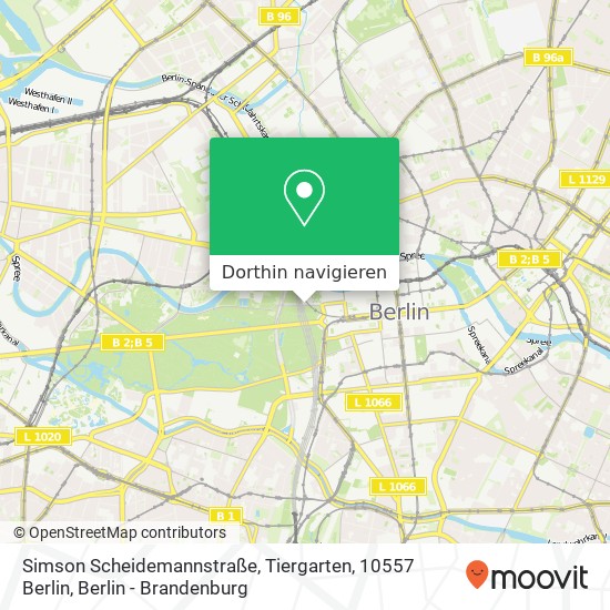 Simson Scheidemannstraße, Tiergarten, 10557 Berlin Karte