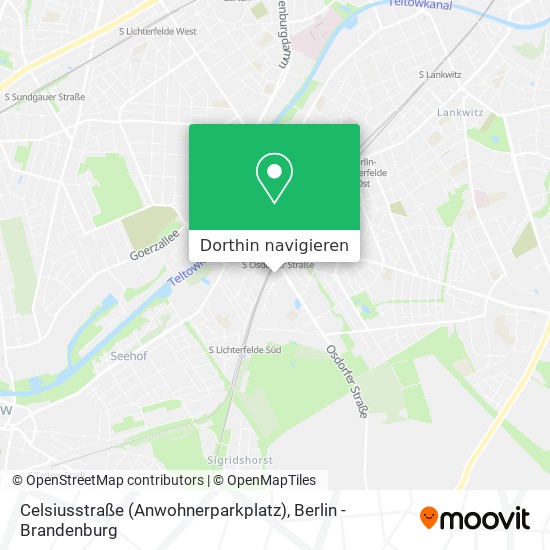Celsiusstraße (Anwohnerparkplatz) Karte
