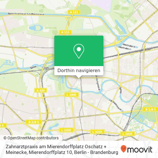 Zahnarztpraxis am Mierendorffplatz Oschatz + Meinecke, Mierendorffplatz 10 Karte
