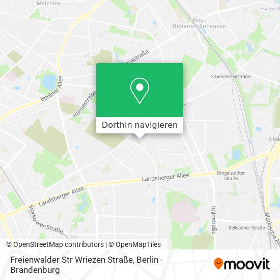 Freienwalder Str Wriezen Straße Karte