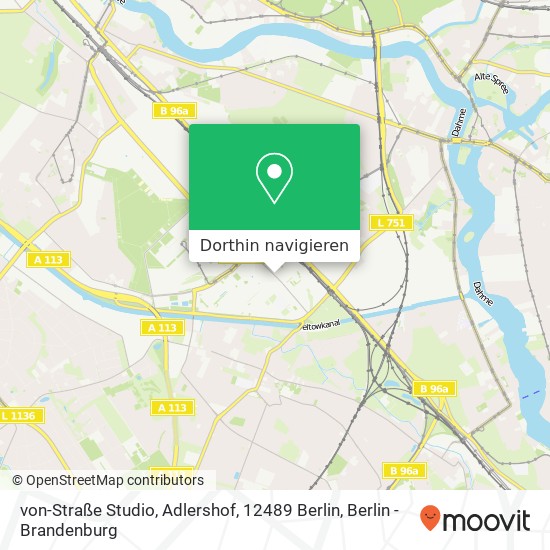 von-Straße Studio, Adlershof, 12489 Berlin Karte
