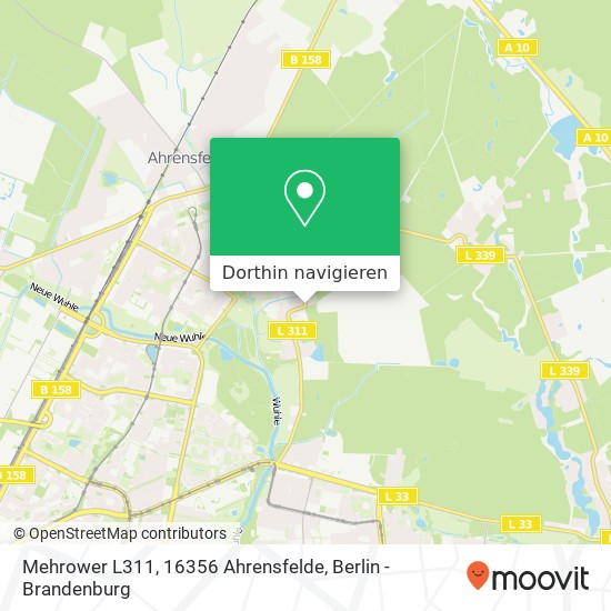 Mehrower L311, 16356 Ahrensfelde Karte