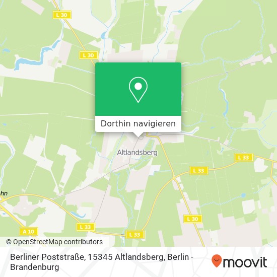 Berliner Poststraße, 15345 Altlandsberg Karte