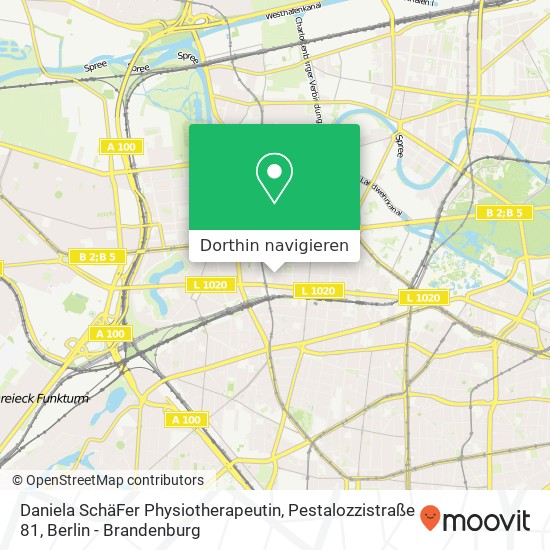 Daniela SchäFer Physiotherapeutin, Pestalozzistraße 81 Karte