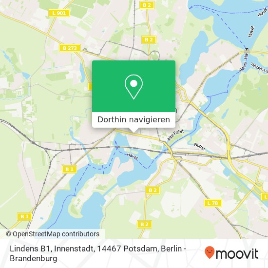 Lindens B1, Innenstadt, 14467 Potsdam Karte