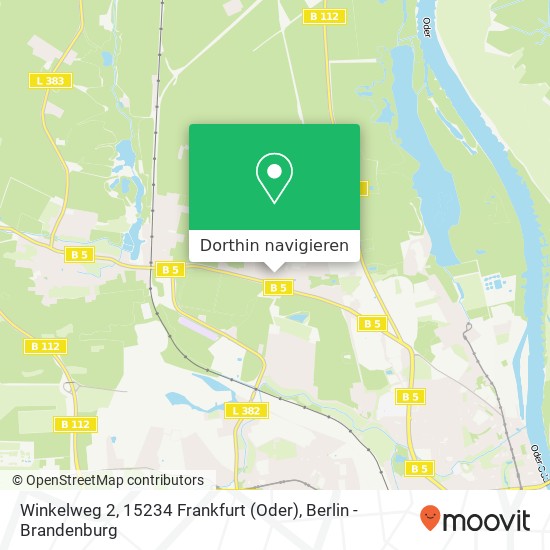 Winkelweg 2, 15234 Frankfurt (Oder) Karte