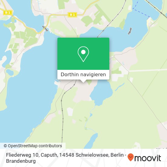 Fliederweg 10, Caputh, 14548 Schwielowsee Karte