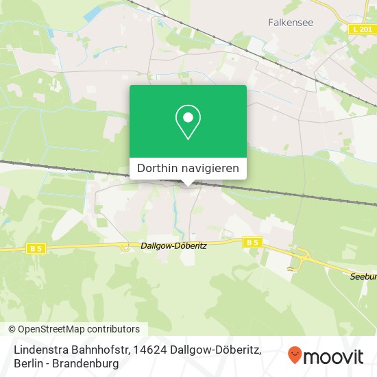 Lindenstra Bahnhofstr, 14624 Dallgow-Döberitz Karte