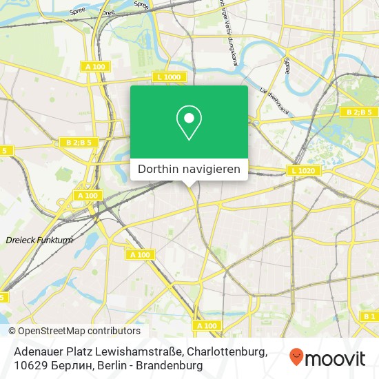 Adenauer Platz Lewishamstraße, Charlottenburg, 10629 Берлин Karte