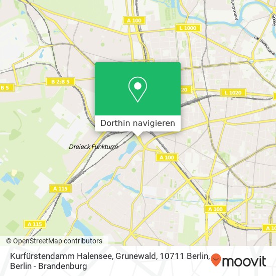 Kurfürstendamm Halensee, Grunewald, 10711 Berlin Karte