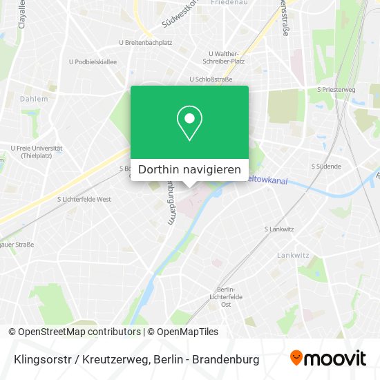 Klingsorstr / Kreutzerweg Karte