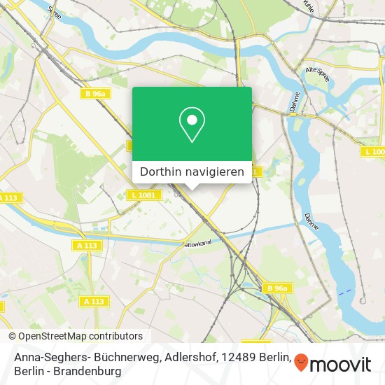 Anna-Seghers- Büchnerweg, Adlershof, 12489 Berlin Karte