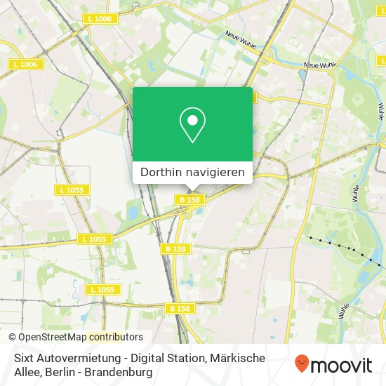 Sixt Autovermietung - Digital Station, Märkische Allee Karte
