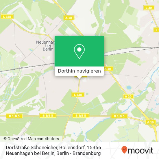 Dorfstraße Schöneicher, Bollensdorf, 15366 Neuenhagen bei Berlin Karte