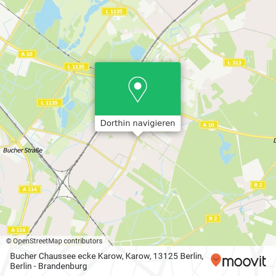 Bucher Chaussee ecke Karow, Karow, 13125 Berlin Karte