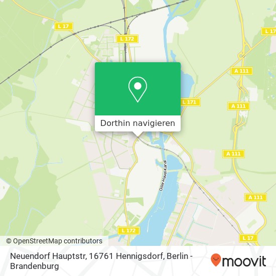 Neuendorf Hauptstr, 16761 Hennigsdorf Karte