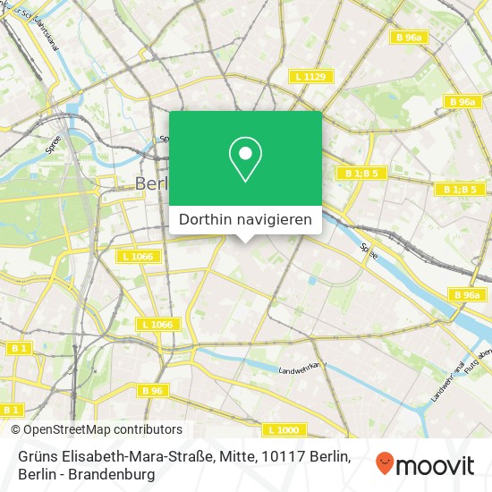 Grüns Elisabeth-Mara-Straße, Mitte, 10117 Berlin Karte