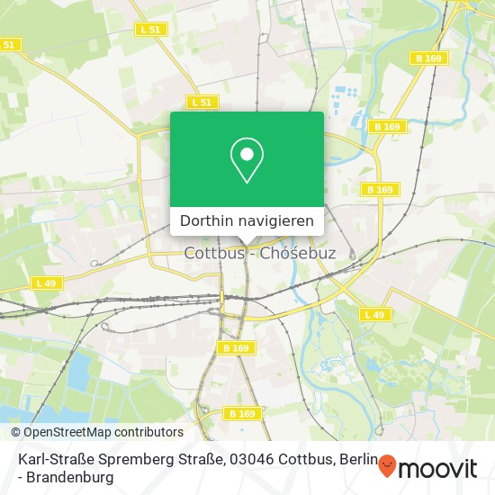 Karl-Straße Spremberg Straße, 03046 Cottbus Karte