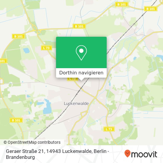 Geraer Straße 21, 14943 Luckenwalde Karte