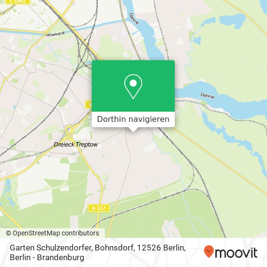 Garten Schulzendorfer, Bohnsdorf, 12526 Berlin Karte