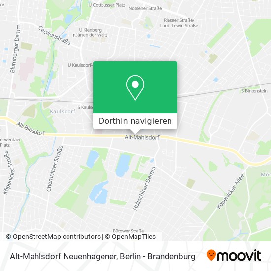 Alt-Mahlsdorf Neuenhagener Karte