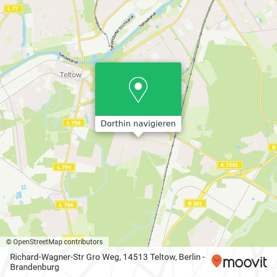 Richard-Wagner-Str Gro Weg, 14513 Teltow Karte