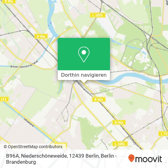 B96A, Niederschöneweide, 12439 Berlin Karte