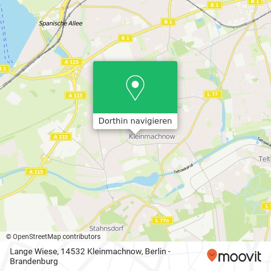 Lange Wiese, 14532 Kleinmachnow Karte