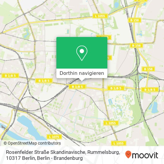 Rosenfelder Straße Skandinavische, Rummelsburg, 10317 Berlin Karte