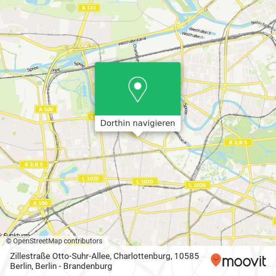 Zillestraße Otto-Suhr-Allee, Charlottenburg, 10585 Berlin Karte