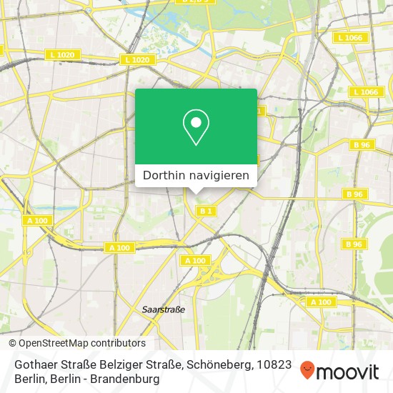 Gothaer Straße Belziger Straße, Schöneberg, 10823 Berlin Karte