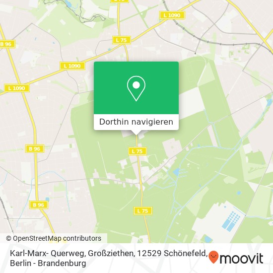 Karl-Marx- Querweg, Großziethen, 12529 Schönefeld Karte