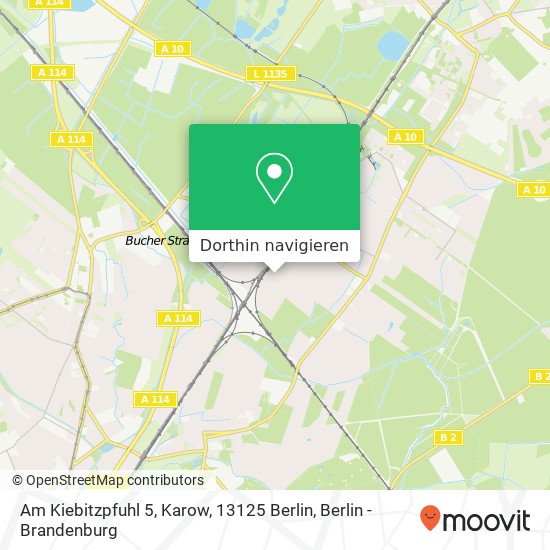 Am Kiebitzpfuhl 5, Karow, 13125 Berlin Karte