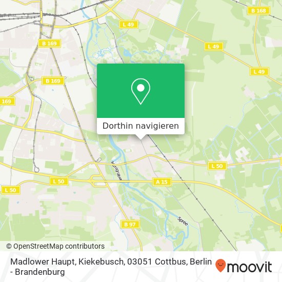 Madlower Haupt, Kiekebusch, 03051 Cottbus Karte