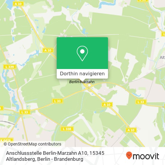 Anschlussstelle Berlin-Marzahn A10, 15345 Altlandsberg Karte