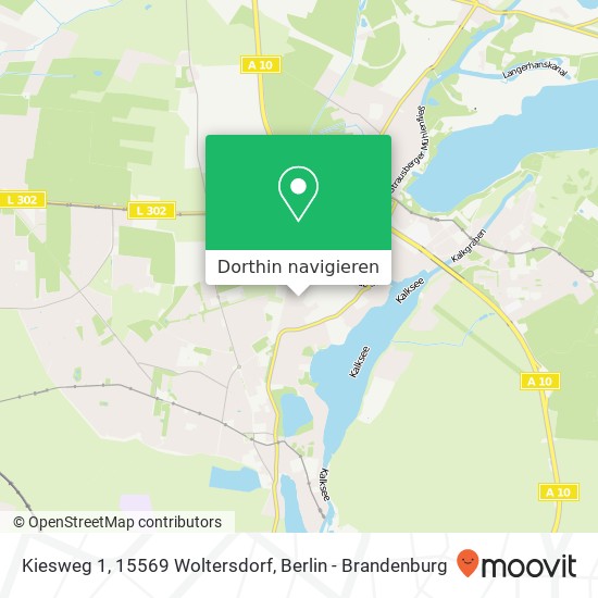 Kiesweg 1, 15569 Woltersdorf Karte