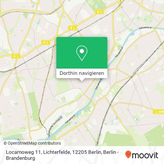 Locarnoweg 11, Lichterfelde, 12205 Berlin Karte
