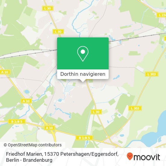 Friedhof Marien, 15370 Petershagen / Eggersdorf Karte