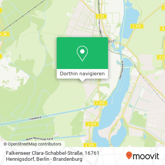 Falkenseer Clara-Schabbel-Straße, 16761 Hennigsdorf Karte