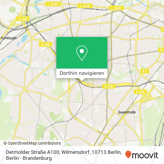 Detmolder Straße A100, Wilmersdorf, 10713 Berlín Karte