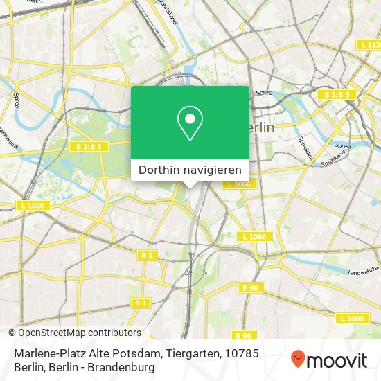 Marlene-Platz Alte Potsdam, Tiergarten, 10785 Berlin Karte