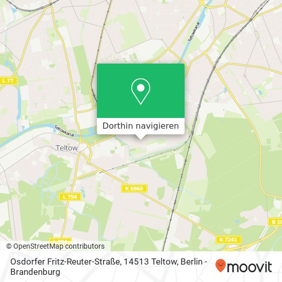 Osdorfer Fritz-Reuter-Straße, 14513 Teltow Karte